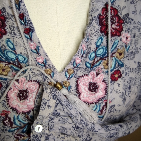 Vintage America Blues Julia Print Embroide… - Picture 7 of 8